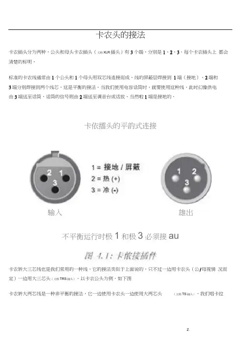 卡农头的接法