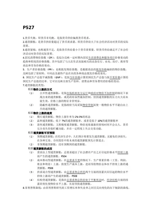 (完整版)货币金融学复习名词解释