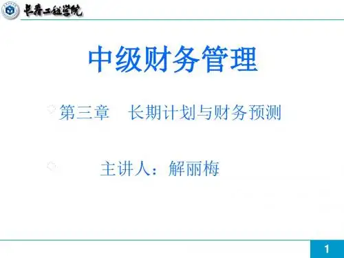 第三章长期计划与财务预测
