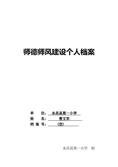 师德师风个人档案表