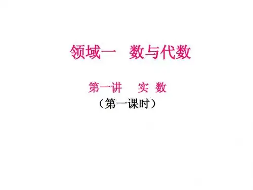 数与代数(第一课时)