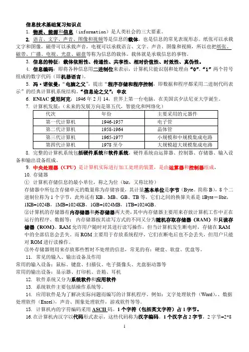 信息技术基础知识