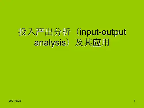 投入产出分析(input-outputanalysis)及其应用(PPT42)
