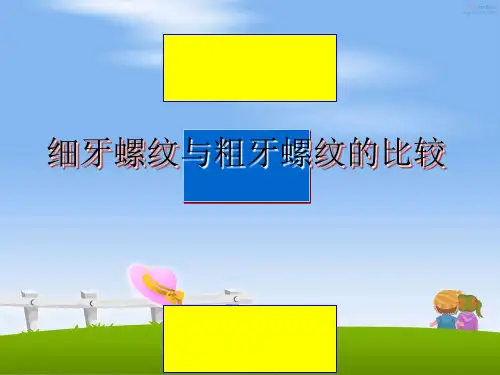 最新细牙螺纹与粗牙螺纹的比较课件PPT