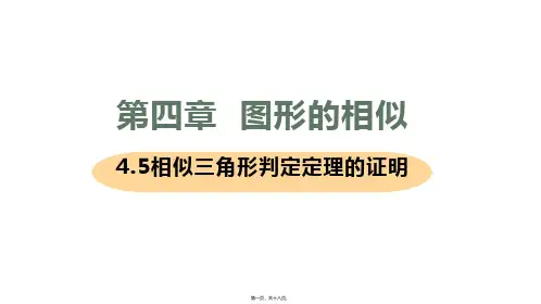 新北师大版九年级上册初中数学 4-5相似三角形判定定理的证明 教学课件