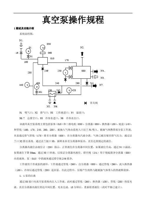 液环真空泵操作规程