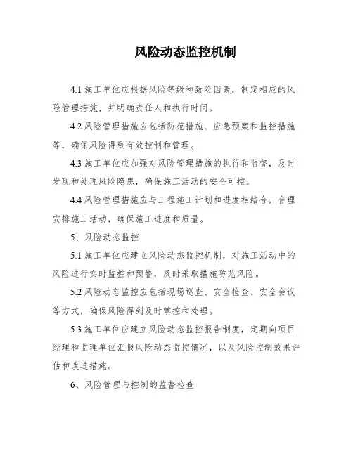 风险动态监控机制