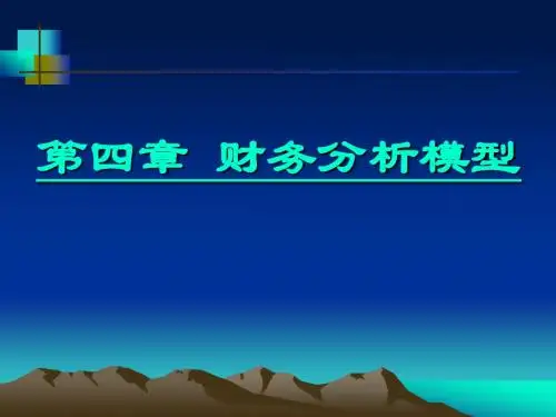 CH4 财务分析模型