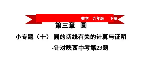 小专题(十) 圆的切线有关的计算与证明-针地陕西中考第23题