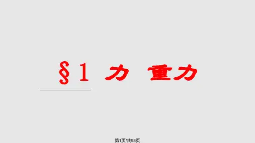 高一物理物体平衡PPT课件