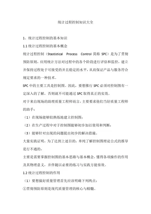 统计过程控制知识大全