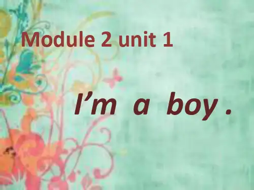 外研版英语一年级上册Module 2《Unit 2 I’m a boy》ppt课件4