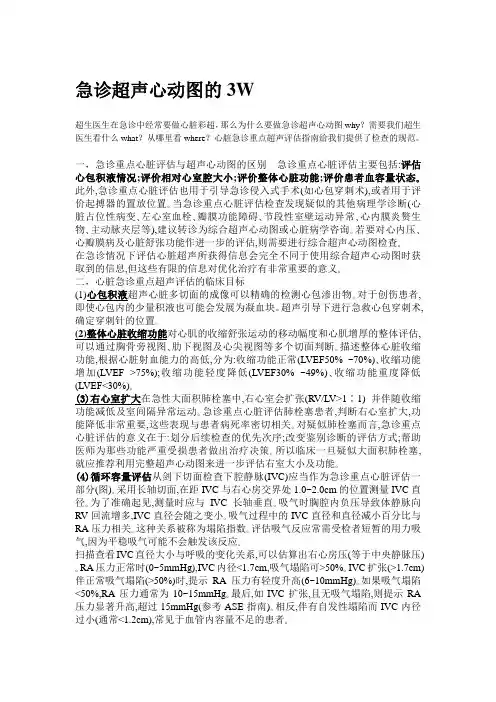 急诊超声心动图的3w