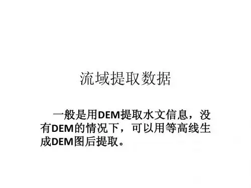 流域提取