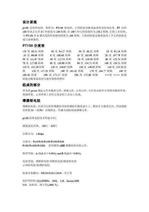 PT100铂电阻