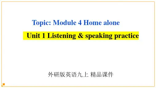 外研版英语九上Module 4 Unit1 精品课件