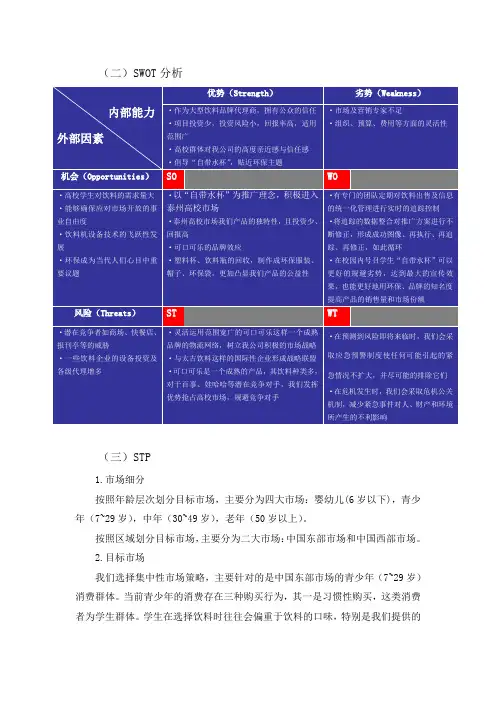 可口可乐SWOT分析
