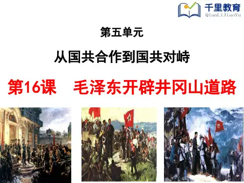 新人教版八上册历史16课PPT
