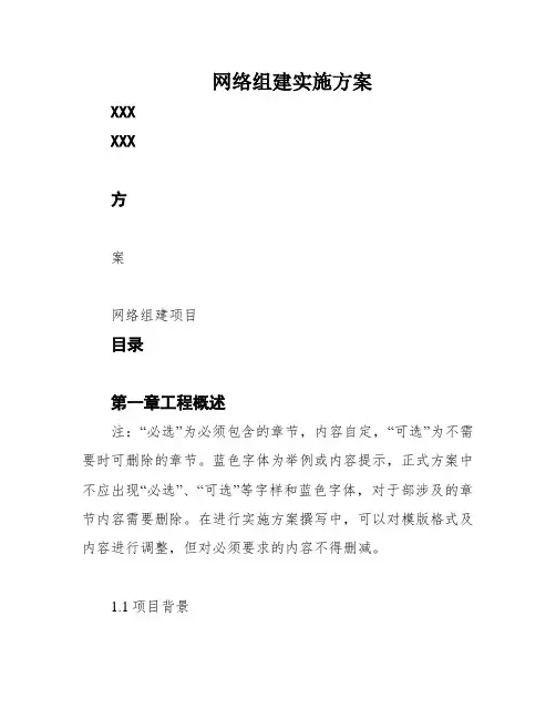网络组建实施方案