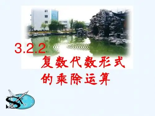 复数代数形式的乘除运算