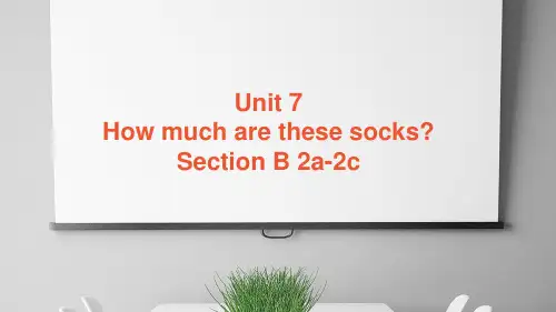 人教版英语七年级上册《Unit 7 Section B 2a-2c》课件