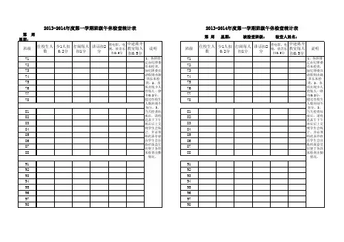 午休检查表