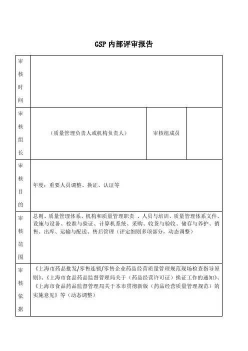 GSP内审报告