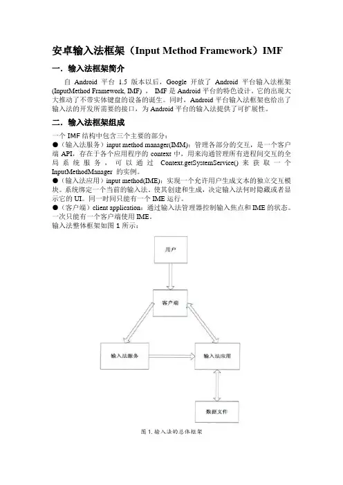 Android输入法架构学习报告