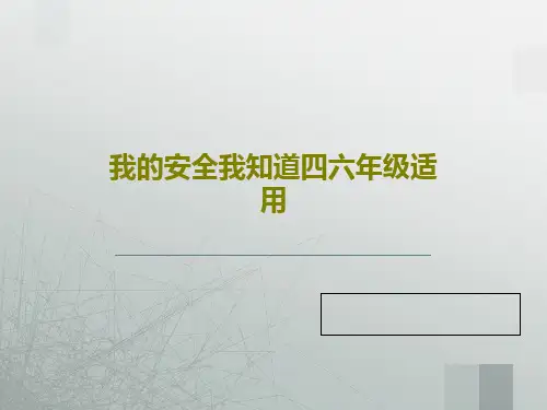 我的安全我知道四六年级适用18页PPT