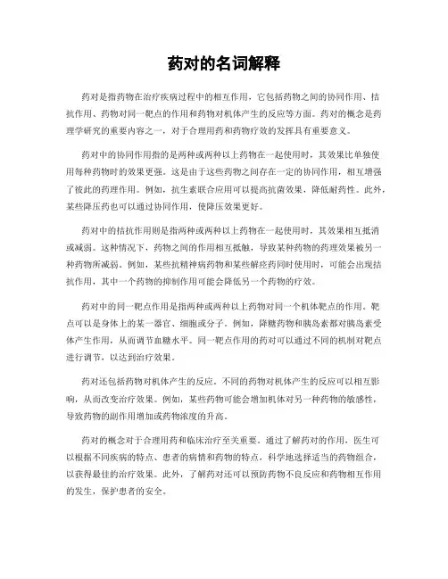药对的名词解释