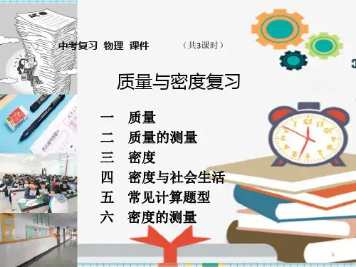 5中考总复习质量和密度