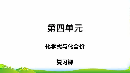人教版九年级化学上册第四单元化学式与化合价复习课件(共20张PPT)