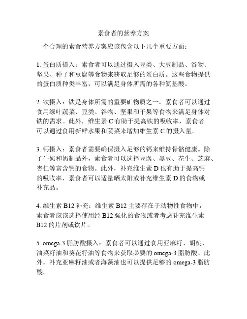 素食者的营养方案