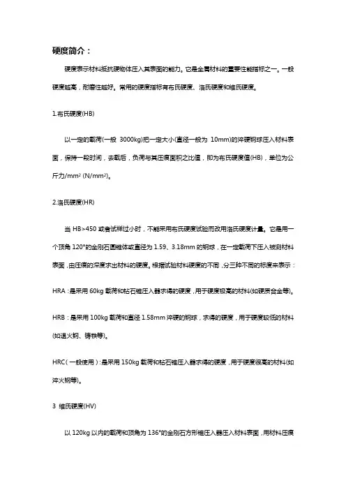 硬度对照表(包括比例)