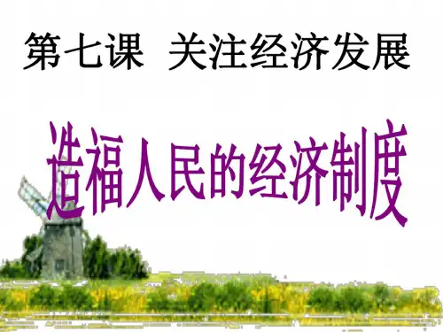 九年级政治关注经济发展4