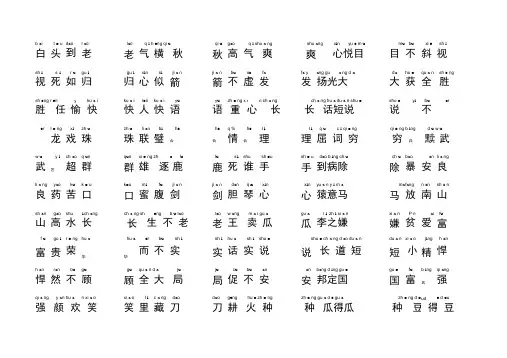 成语接龙(拼音版)