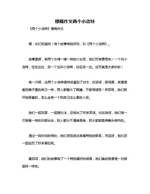 梗概作文两个小洛特