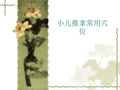 《小儿推拿常用穴位》PPT课件