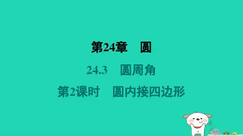 +24.3圆周角第2课时圆内接四边形+练习课件++2023—2024学年沪科版数学九年级下册+