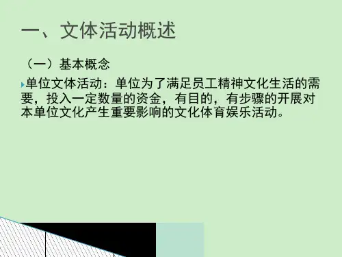 单位文体活动的组织与策划培训资料共40张PPT课件