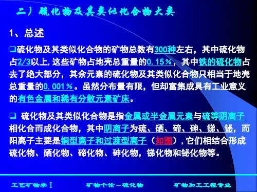 个论--硫化物类矿物汇总.