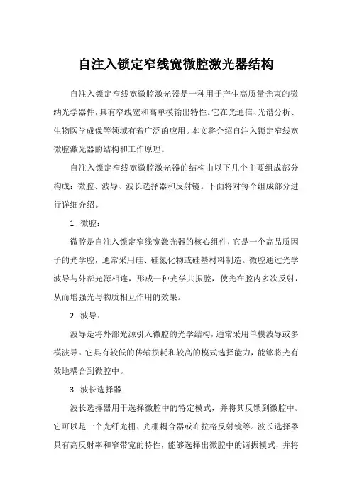 自注入锁定窄线宽微腔激光器结构