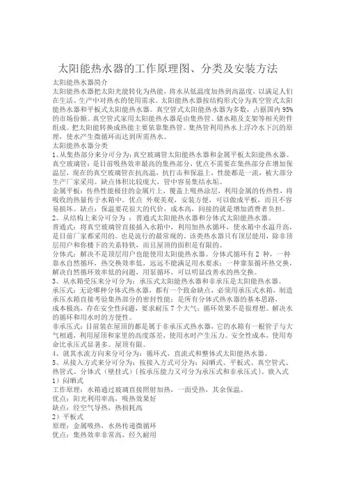 太阳能热水器原理及安装示意图001