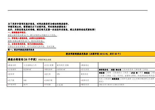 楼盘信息盘信息采集表