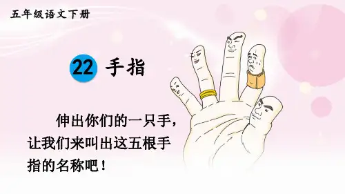 部编版五年级语文下册第22课《手指》精美PPT课件