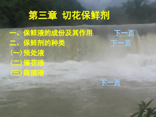 第三章 切花保鲜剂