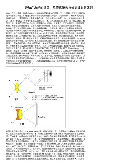 旁轴广角好的误区，及望远镜头与长焦镜头的区别