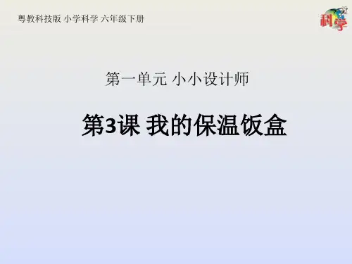 六年级下册科学PPT课件 我的保温饭盒 粤教版 精品课件
