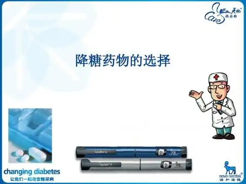 降糖药物治疗的选择