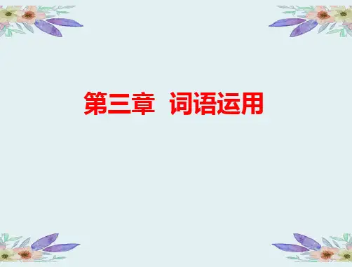 初中语文综合复习配套PPT课件：词语运用
